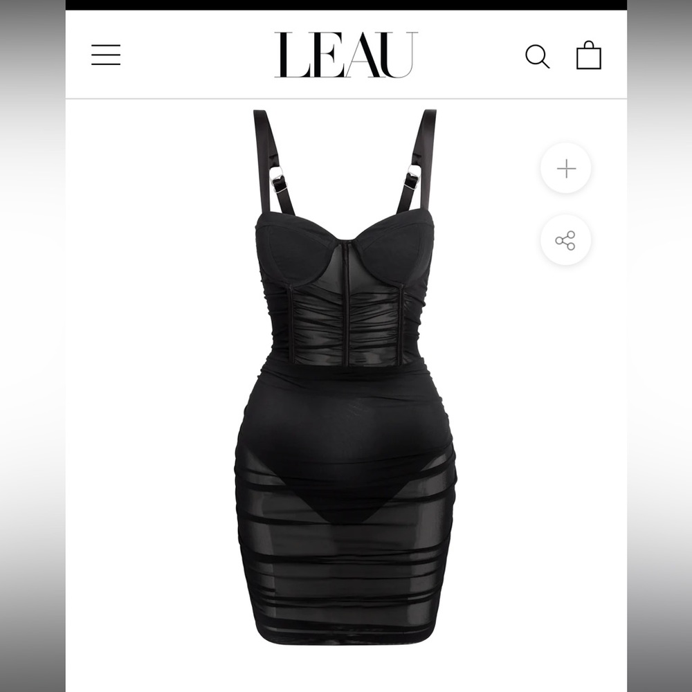 LEAU MIAMI MESH MINI DRESS